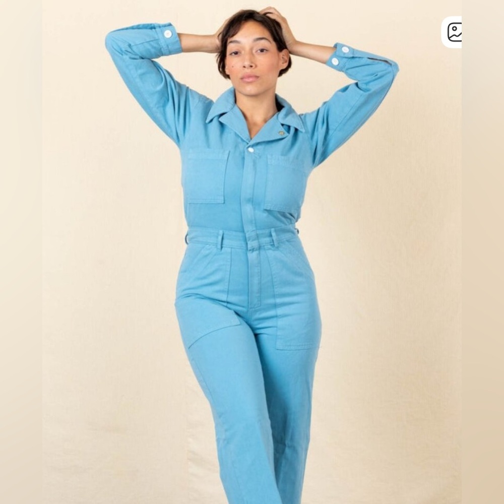 Big Bud Press Sky Blue Utility Jumpsuit